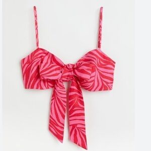 H&M Pink Tie Front Bralette